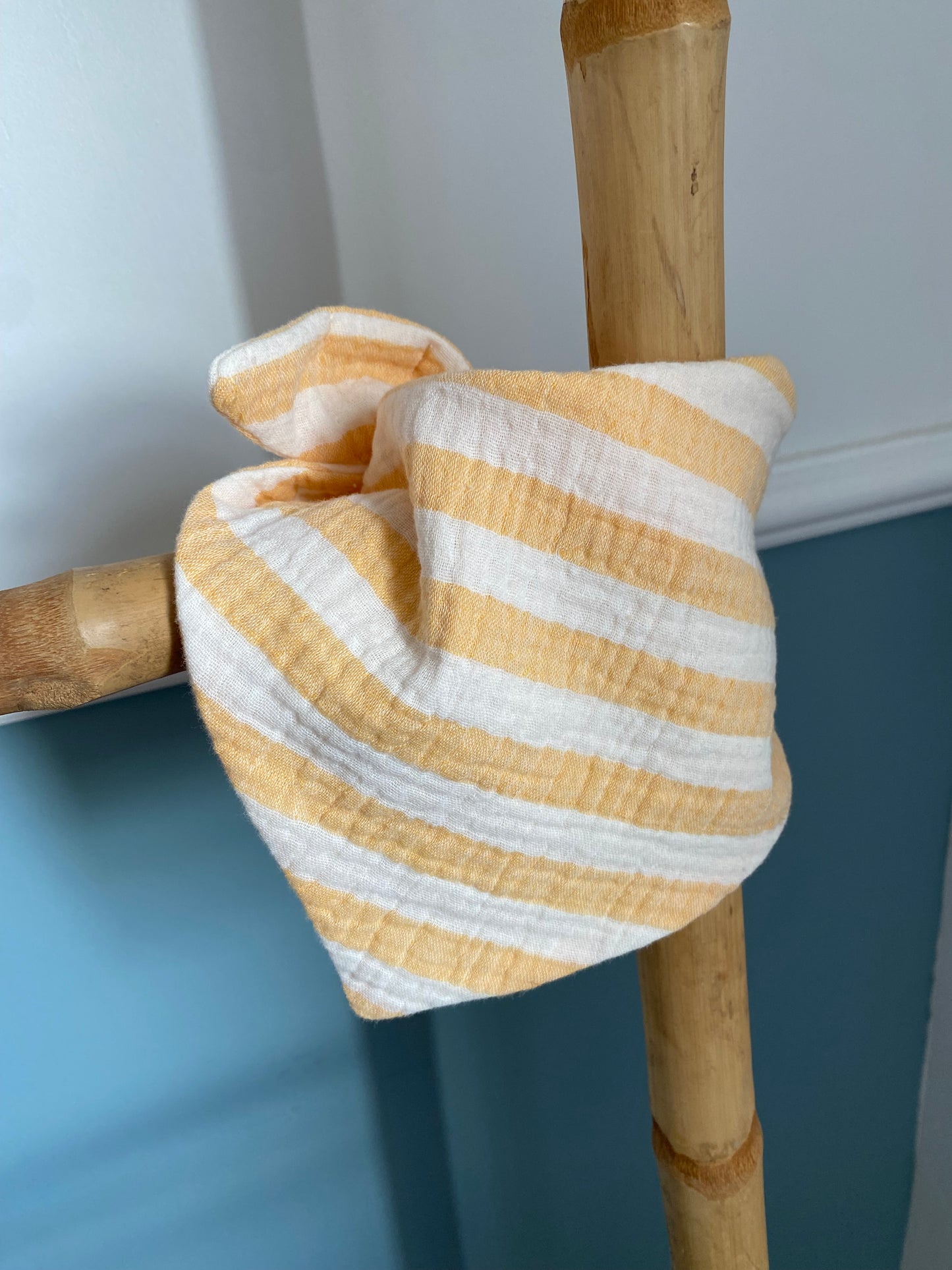 Bandana bébé - Rayures, orange/blanc