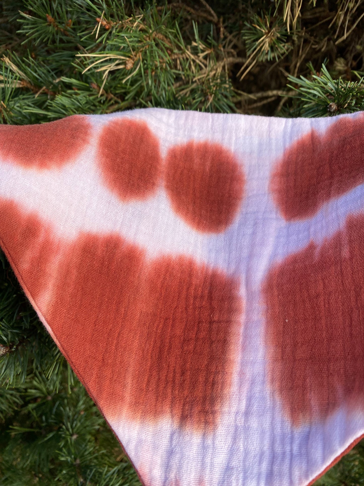 Bandana bébé - Tie & dye, rouille