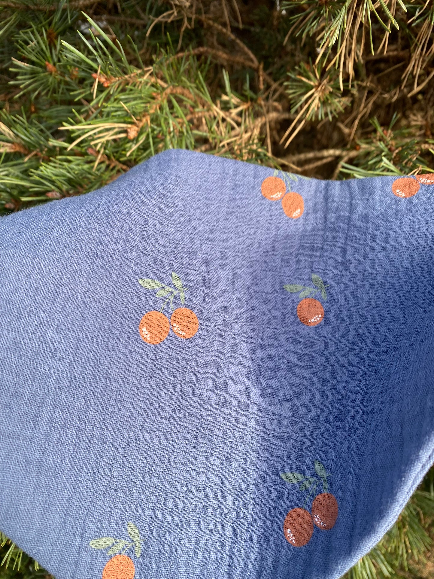 Bandana bébé-bleu cerise