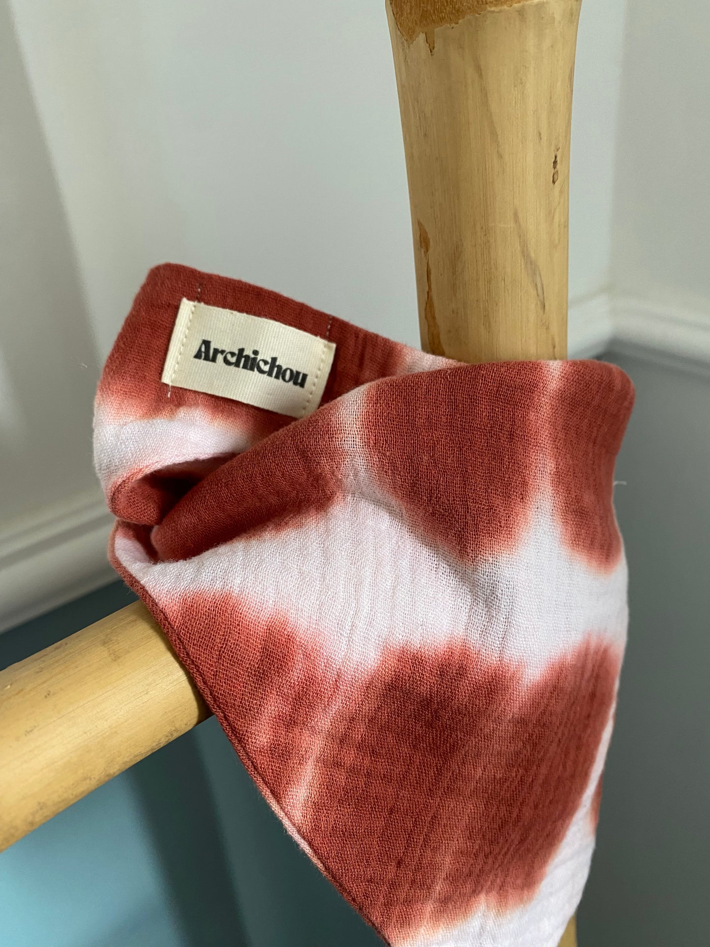 Bandana bébé - Tie & dye, rouille