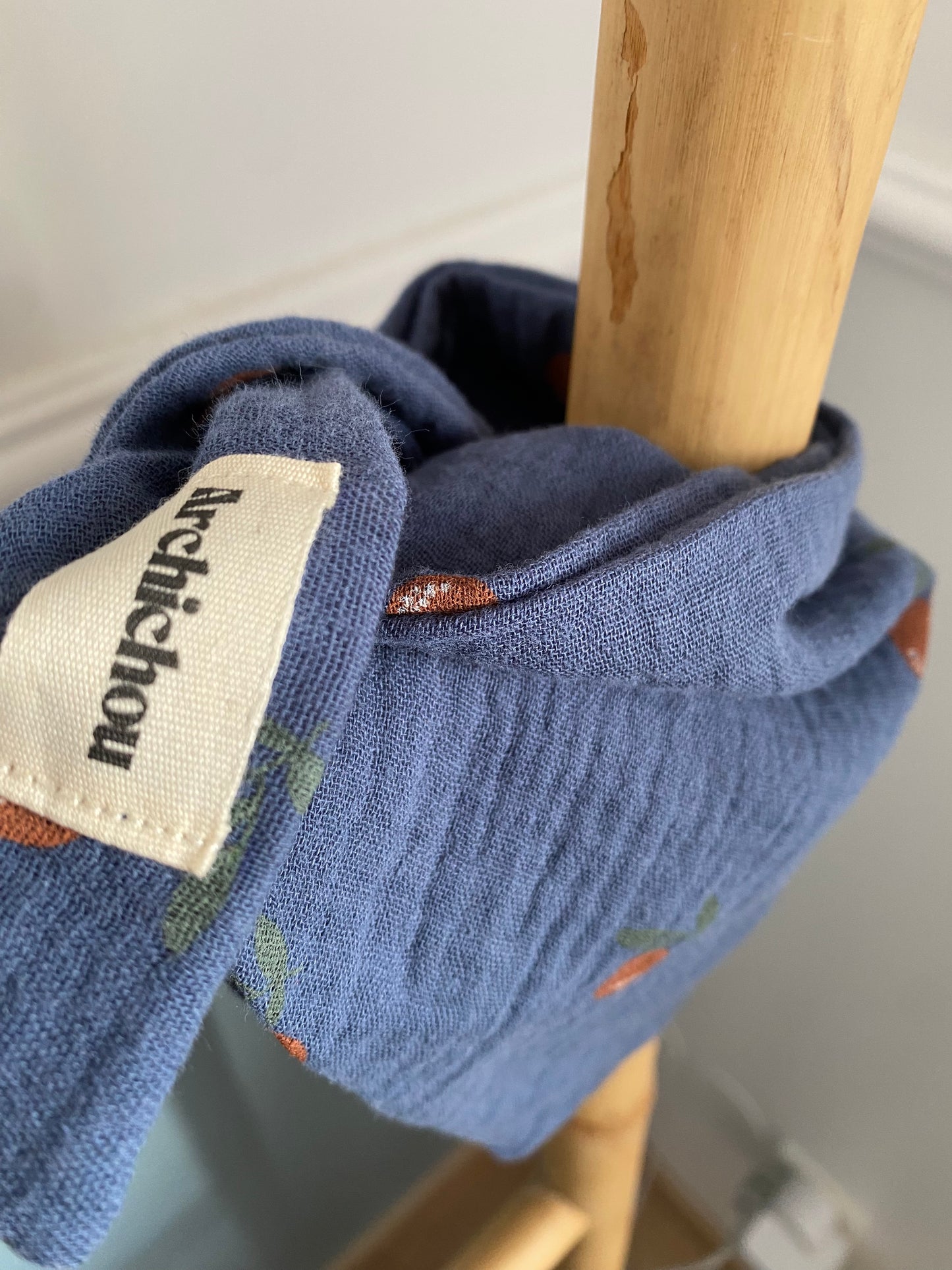 Bandana bébé-bleu cerise
