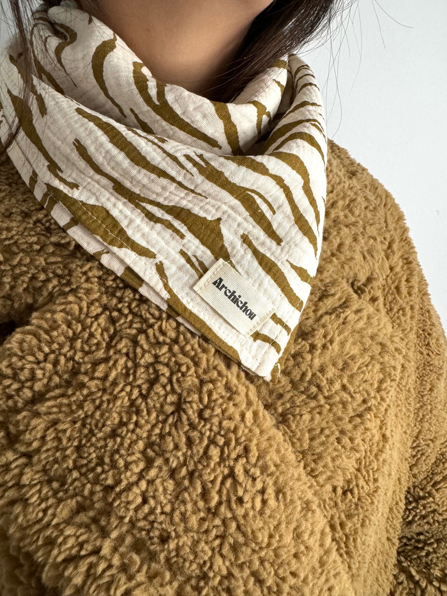 Foulard - Zébré, beige/marron