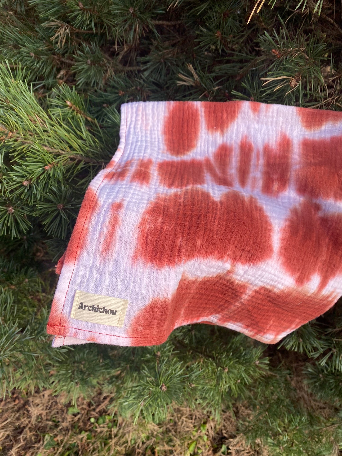 Foulard - Tie & dye, rouille