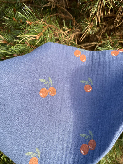 Bandana bébé-bleu cerise