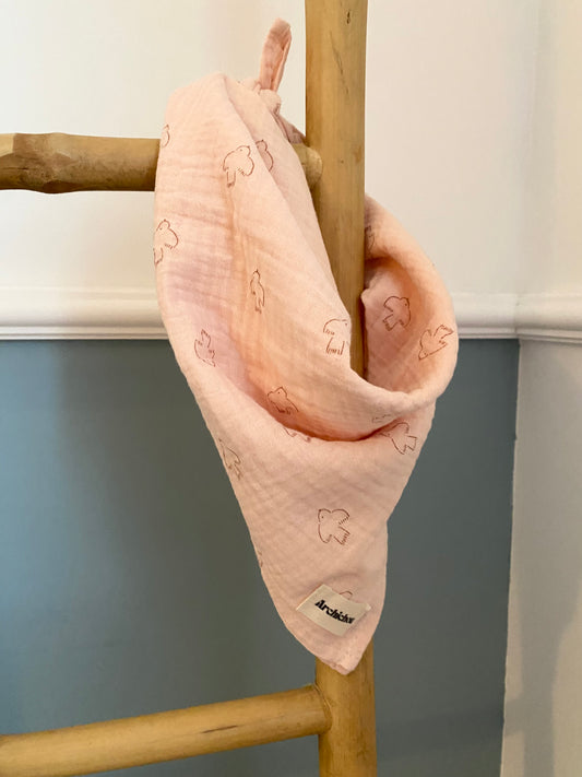 Foulard - Oiseaux, rose