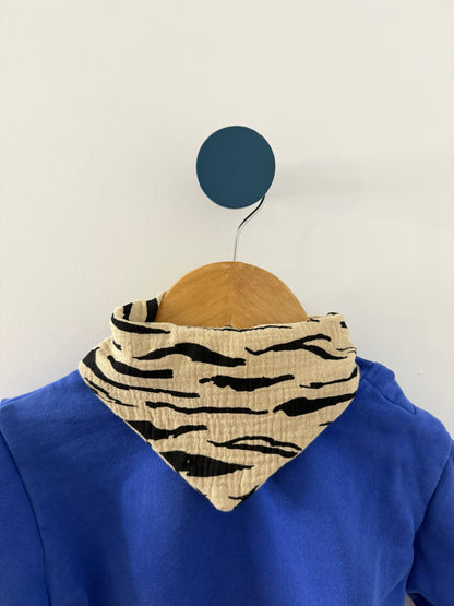 Bandana bébé - Zébré, noir/beige