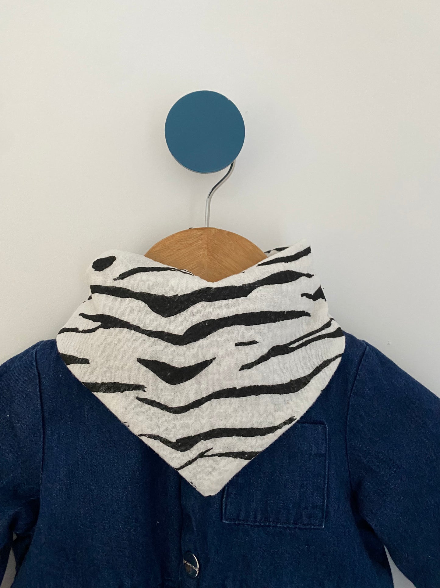 Bandana bébé - Zébré, blanc/noir