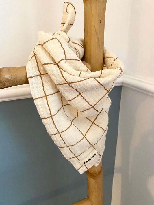 Foulard - Carreaux, beige