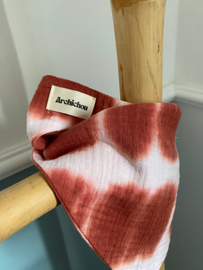 Bandana bébé - Tie & dye, rouille