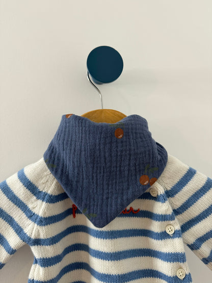 Bandana bébé-bleu cerise