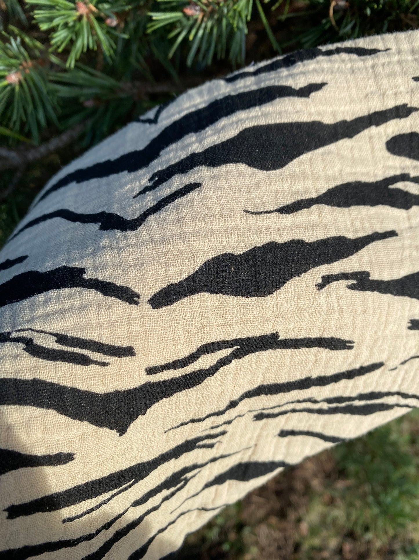 Bandana bébé - Zébré, noir/beige