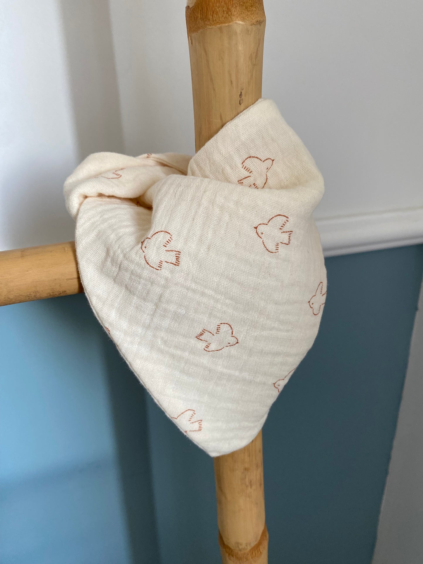 Bandana bébé - Oiseaux, blanc