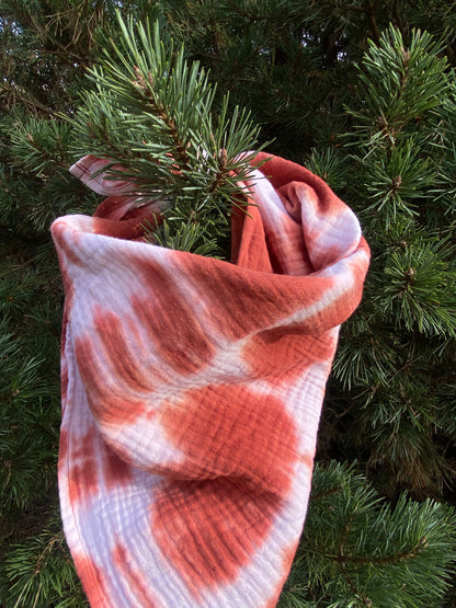 Foulard - Tie & dye, rouille