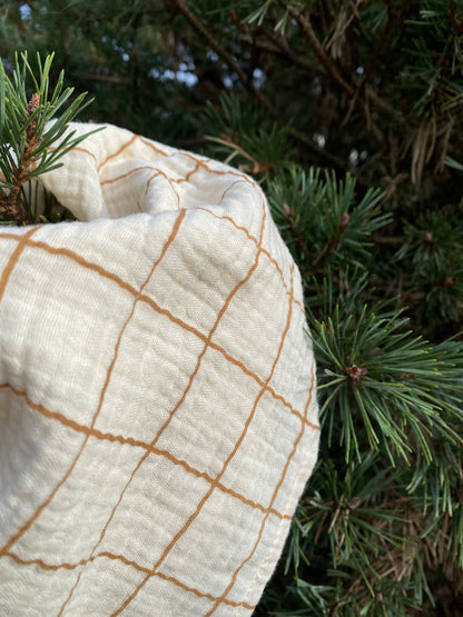 Bandana bébé - Carreaux, beige