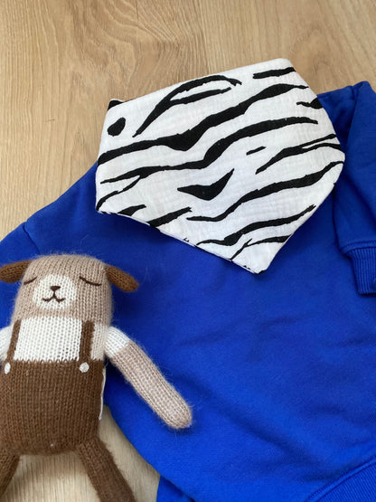 Bandana bébé - Zébré, blanc/noir