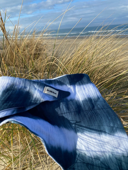 Bandana - Tie & dye, bleu